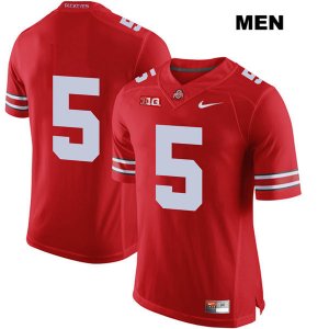 Men's NCAA Ohio State Buckeyes Baron Browning #5 College Stitched No Name Authentic Nike Red Football Jersey II20E72XD